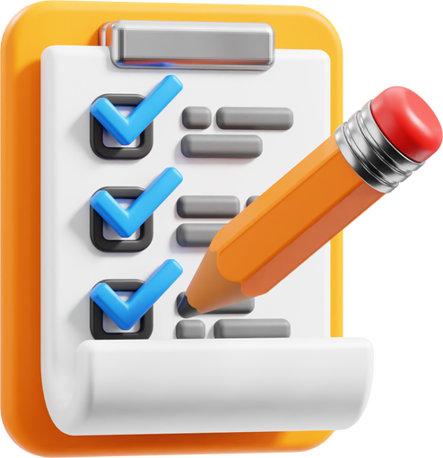 Activity Checklist 3D Icon