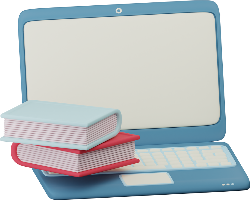 Online Library 3d Icon Illustration